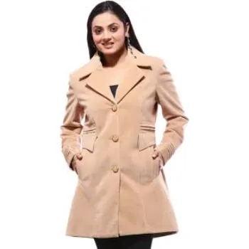 Full Sleeves Wool Ladies Coat